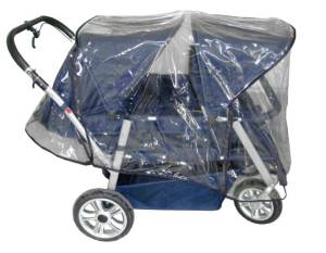 Kindertransportwagen Krippe (4 Sitze) - Regenschutz 