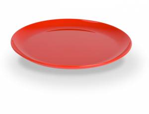Kindergeschirr Polycarbonat - Teller flach Ø 19 cm | Rot
