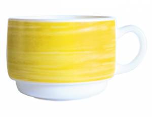 Geschirrserie Brush Gelb - Tasse 190 ml