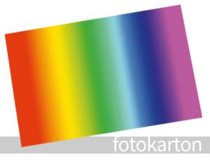 Fotokarton 50 x 70 cm | 10 Bogen Regenbogen
