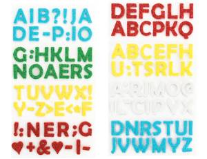 Sticker Moosgummi Glitter | Buchstaben 100 Teile